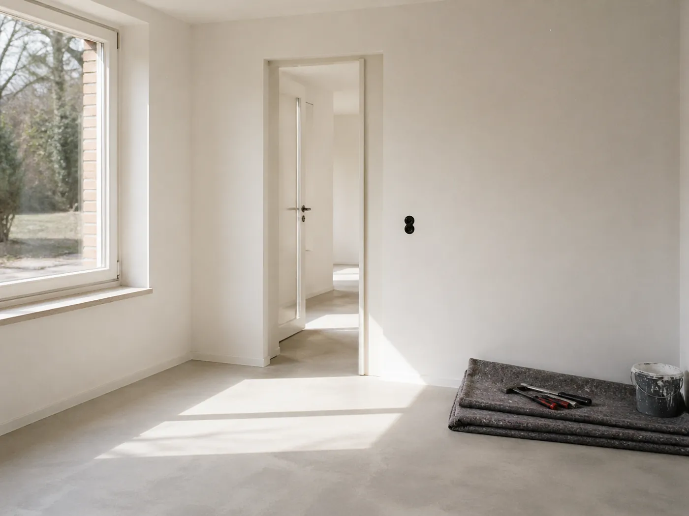 Heller Innenraum kurz vor Übergabe